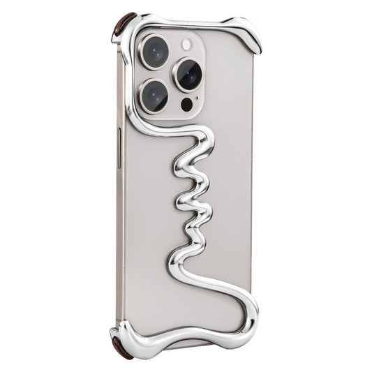 Aluminum Metal Frameless Heat Dissipation Phone Case Four Corner Air Bag For iPhone