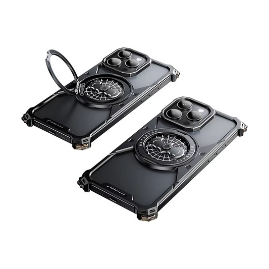 Bat Web Fidget Spinner Phone Case With 360° Rotating Magnetic Ring For iPhone