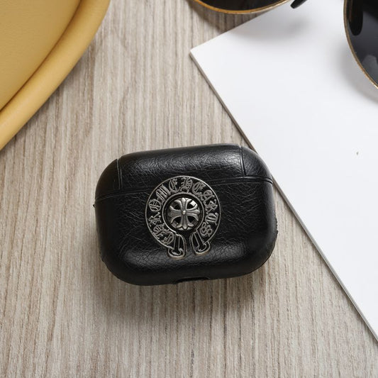 Chrome Hearts-Inspired Leather AirPod Case For AirPod