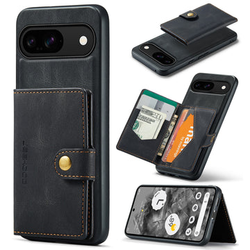 Detachable Wallet Card Leahter Case For Google Pixel 9