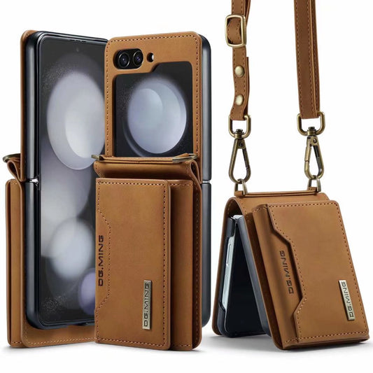 Drop Protection Leather Wallet Case For Samsung Galaxy Z Flip 5 4