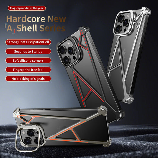 Type A Metal Framless Heat Dissipation Phone Case With A Lens Bracket For iPhone