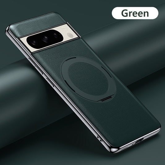 Leather Magnetic Ring Holder Phone Case For Google Pixel 8 7