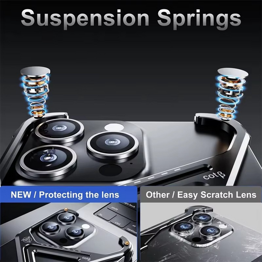 Luxury Geometric Metal  Aluminum Alloy Frameless Heat Dissipation Phone Case For iPhone