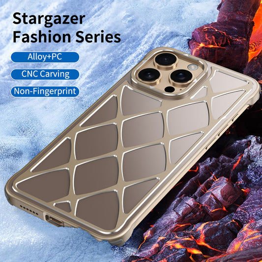 Luxury Ultra light  Alloy Hollow Heat Dissipation Metal Phone Case For iPhone