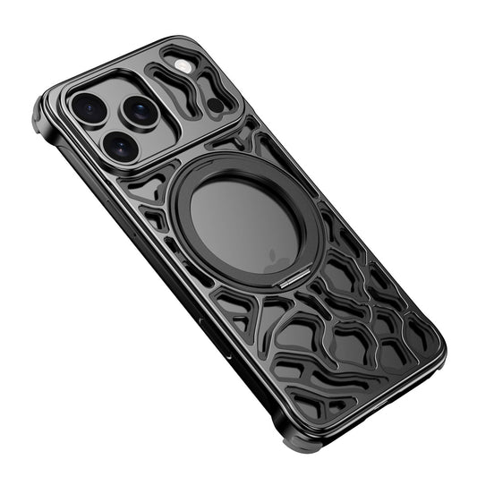 Luxury Metal Alloy With  360°Rotating Bracket Magsafe Phone Case For iPhone