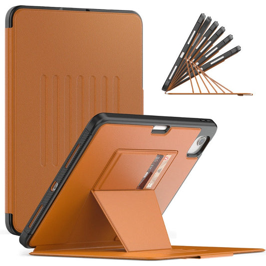 Magnetic Stand PU Leather Case With Card Slot For iPad