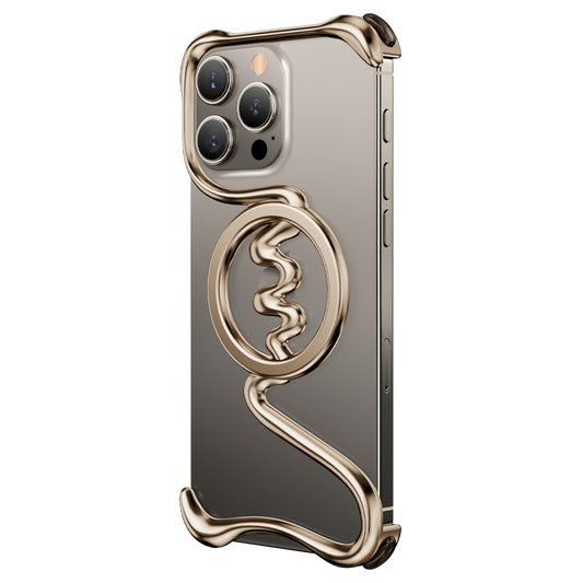 Ultra-thin Metal Alloy Frameless Bumper Magnetic Phone Case For iPhone