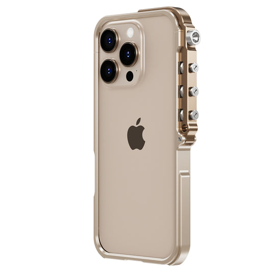 Mechanical Aluminum Alloy Frame Phone Case For iPhone