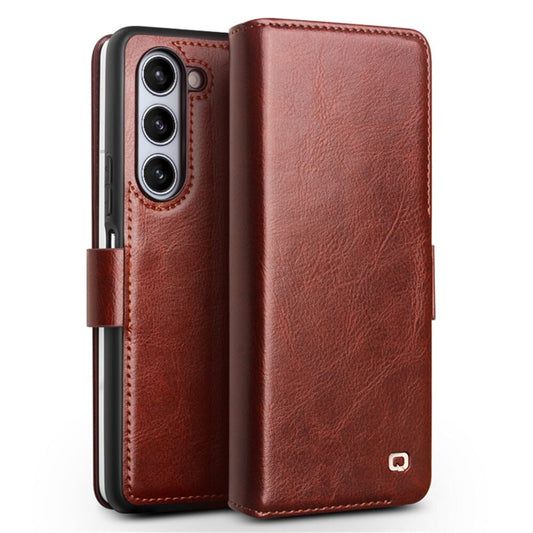 Magnetic Retro Business Leather Flip Case For Samsung Galaxy Z Fold 5