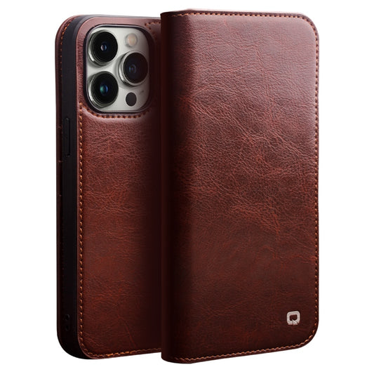 Genuine Leather Flip Phone Case Handmade Cover with Card Slots For iPhone