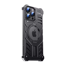 Magnetic Aluminum Alloy Aromatherapy Airbag Phone Case With 360° Degree Rotating Bracket For iPhone