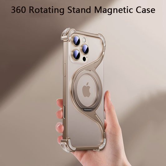 Luxury Magnetic Aluminum Stand Cooling Phone Case For IPhone