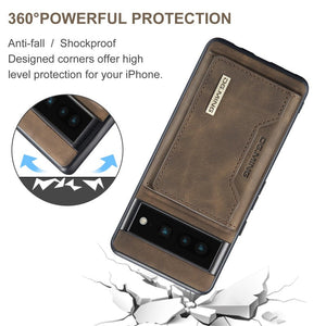Luxury Detachable Magnetic Leather Wallet Case Card Holder Phone Stand For Google Pixel 7 Pro Magnet Book Flip Cover Purse Bags