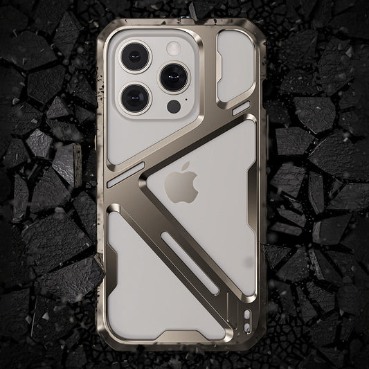 Titanium Alloy Mechanical Armor Hollow Phone Case For iPhone