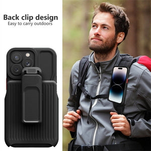 2 in 1 Backpack Clip Stand Holder Phone Case For iPhone 14 13 12 11 Pro Max 14 Plus Outdoor Carrying Shockproof Protection Cover