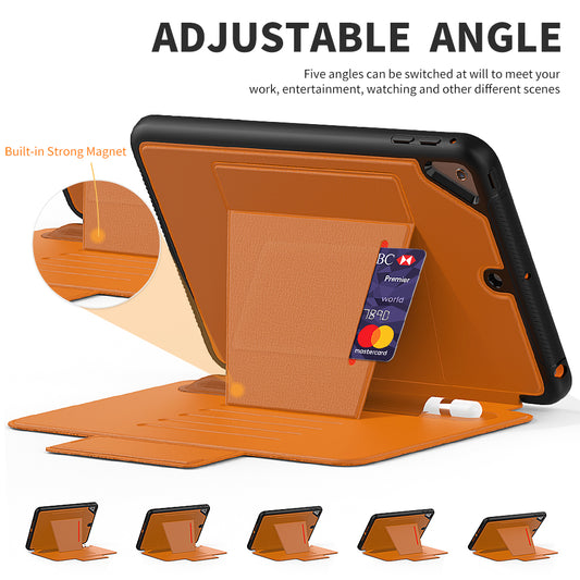 Smart Magnetic Leather Case with Pencil Holder Card Slot For iPad