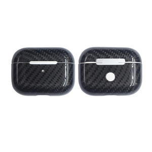Carbon Fiber Earphone Case Cover For Apple AirPods Pro & 3 Case Real Carbon Fiber LED Wireless Earphone Charging Box Hard Case