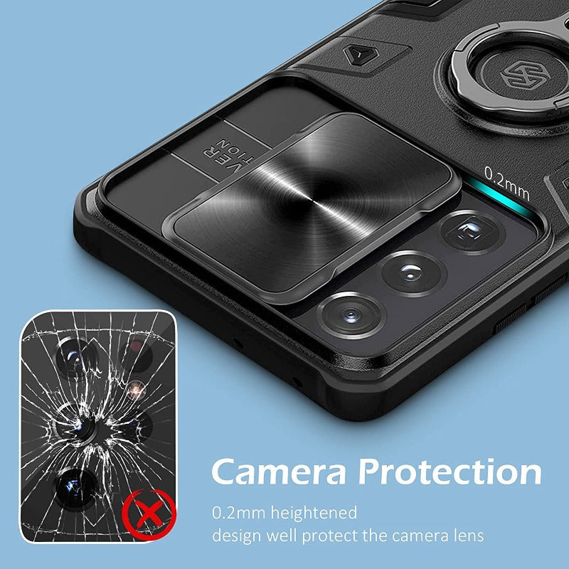 Galaxy S22 Ultra Case, Galaxy S21 Ultra CaseNillkin Camshield Armor for Samsung Galaxy S22 Samsung Galaxy S21 Ultra case with Camera Protection Cover with Kickstand Ring Holder - S22 Ultra Rugged Matte Military Grade Case 6.8’’