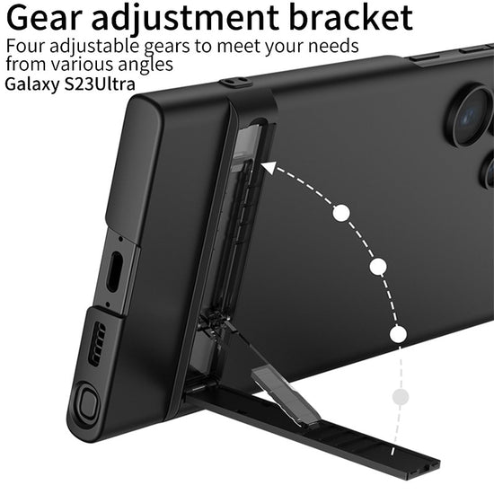 Full Coverage Ultra-thin Skin-friendly Matte Phone Case With Adjustment Bracket For Samsung Galaxy S23