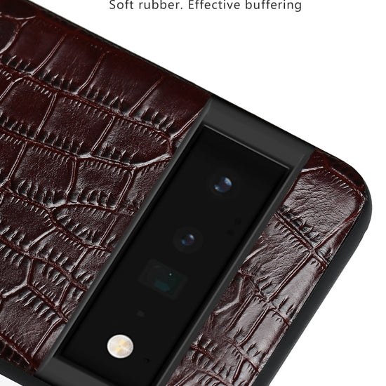 Phone Case for Google Pixel 7 6 Pro 6A 6 Luxury Genuine Cowhide Leather 360 Full Protective Back Cover