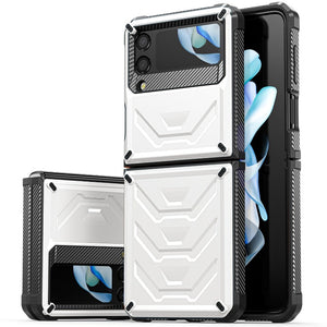 Rugged Phone Case for Samsung Galaxy Z Flip 4 3 Shockproof and Anti-Scratch Silicone Bumper Case for Galaxy Z Flip 4
