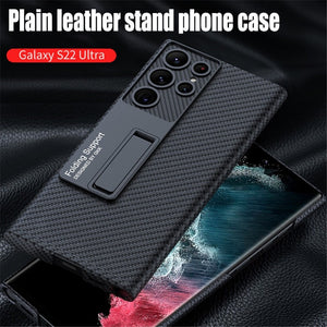 Luxury Ultra-thin Leather Cover For Samsung Galaxy S22 S23 Ultra 5G Case Camera Protection Shockproof Phone Case Coque Fundas