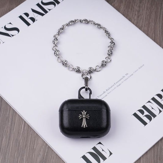 Cross Chrome Hearts Airpods Leather Case