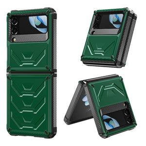 Rugged Phone Case for Samsung Galaxy Z Flip 4 3 Shockproof and Anti-Scratch Silicone Bumper Case for Galaxy Z Flip 4