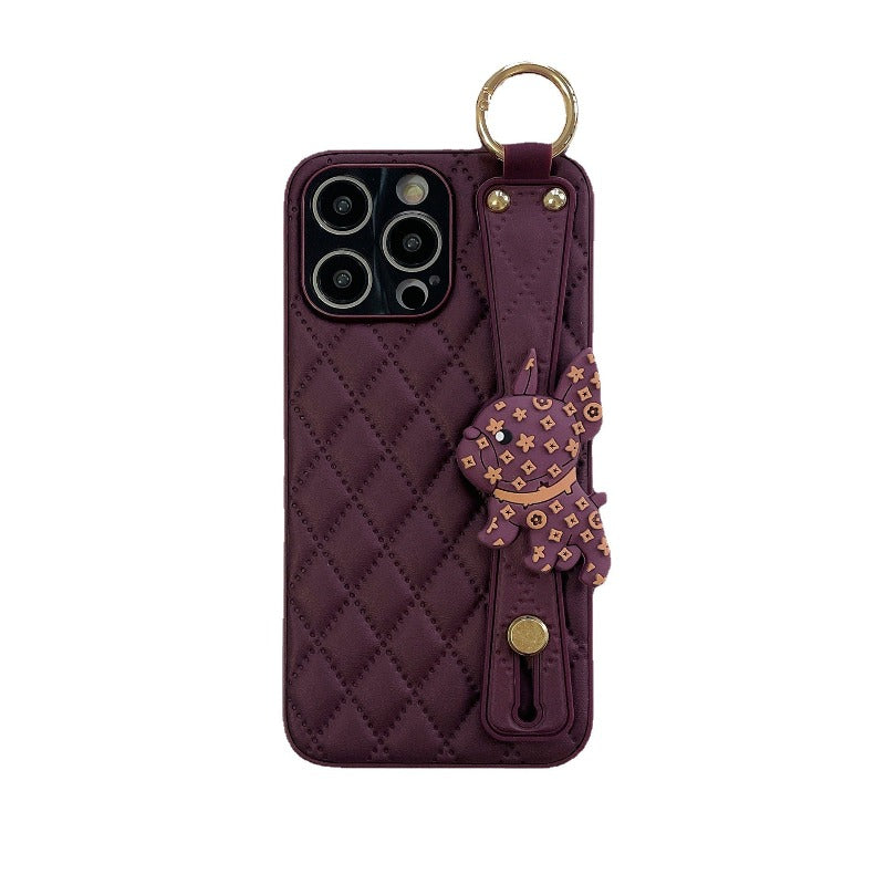 Wristband Leather Phone Case With Crossbody Lanyard Wrist Strap For iPhone 14 13 12 11Pro Max 14 13 12 11 Pro 14 Plus
