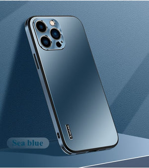 Luxury High quality Matte Aurora Phone Case For iPhone 14 13 12 11 Pro Max Metal Lens protection Shockproof Hard Bumper Cover