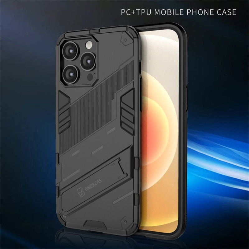 Armor Shockproof Case For iPhone 13 12 Mini 14 Plus 12 13 14 Pro Max Holder Cover Magnetic Shell