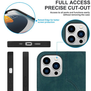 Leather Flip Wallet Phone Cover For iPhone 14 13 12Pro Max 13 12 Mini 14 Max Magsafe Wireless Charging Case