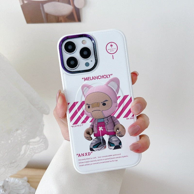 For iPhone 14 ProMax Magsafe Case iPhone 13 pro 12 11 promax Metal Gradient Mirror Macsafe Magnetic Transparent Rear Cover