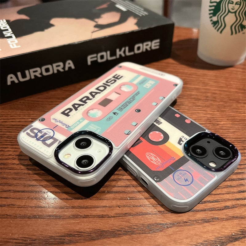 Classical Tape Pattern Magsafe Magnetic Wireless Charging Case for iPhone 14 Plus 14 13 12 11 Pro Max Soft Silicon Shockproof Cover