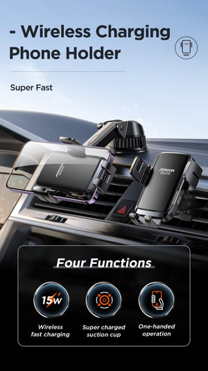 15W Car Phone Holder Wireless Charger Car Charger Stable Rotatable Air Vent Dashboard Phone Holder Car Charger Support