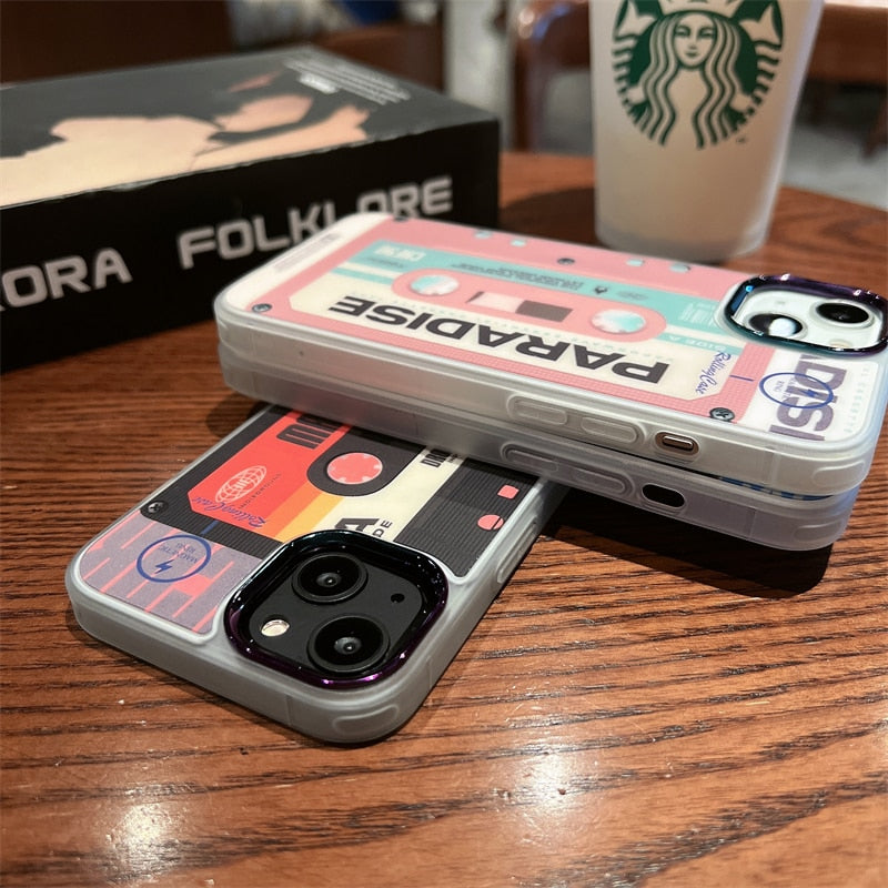 Classical Tape Pattern Magsafe Magnetic Wireless Charging Case for iPhone 14 Plus 14 13 12 11 Pro Max Soft Silicon Shockproof Cover