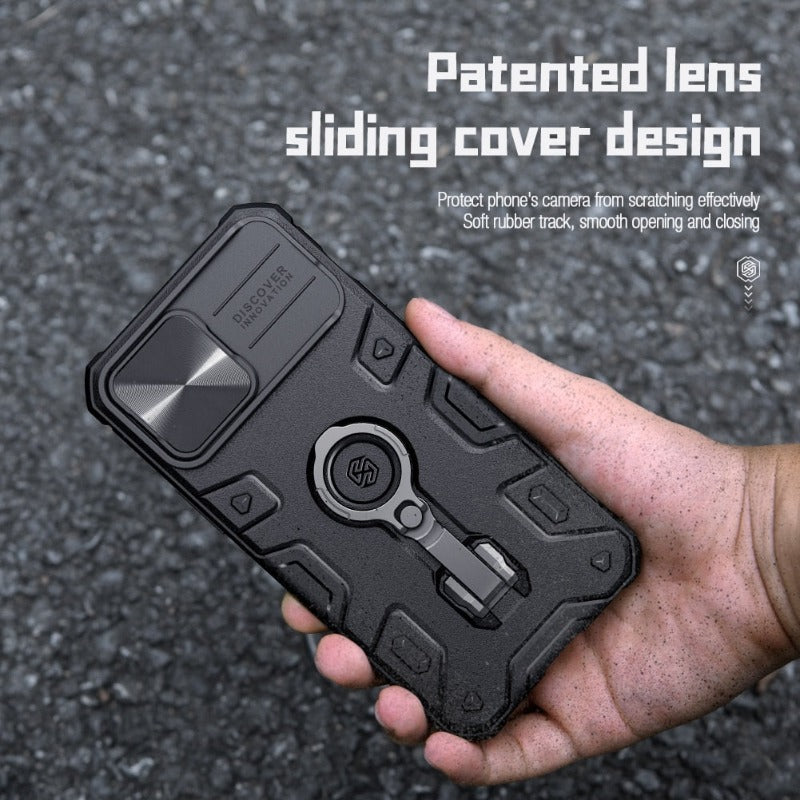 For iPhone 13 Pro Max Case For iPhone 14 Pro Max NILLKIN CamShield Armor Pro Magnetic Case Slide Camera Case With Ring Kickstand