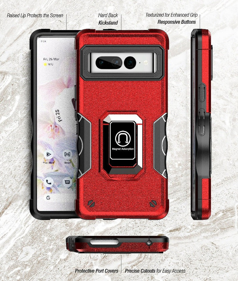 360 Anti-fall Protective Case Military-grade Protective Bracket Phone Holder Phone Case For Google Pixel 6 Google Pixel 6 Pro Google Pixel 7 Google Pixel 7Pro