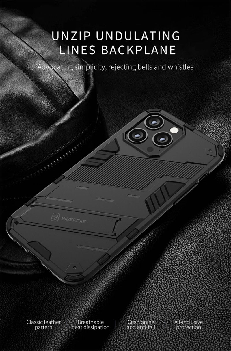 Armor Shockproof Case For iPhone 13 12 Mini 14 Plus 12 13 14 Pro Max Holder Cover Magnetic Shell