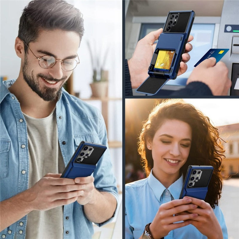 For Samsung Galaxy S23 S22 Ultra Case S23 S22 Plus S23+ Wallet Credit Card Holder Slot Cover for Samsung Galaxy S23 S 23 Plus Ultra Funda