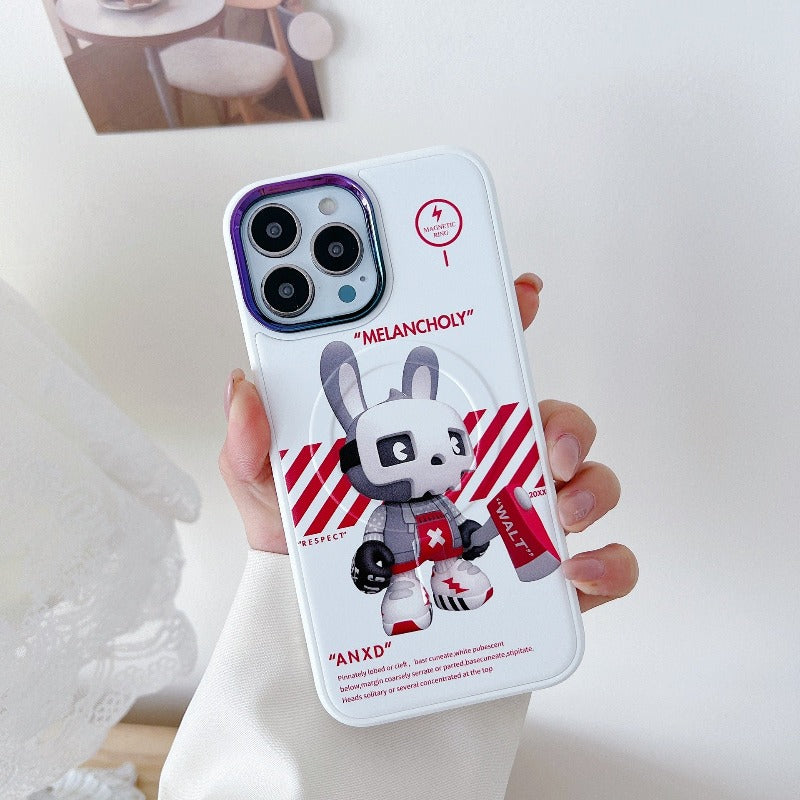 For iPhone 14 ProMax Magsafe Case iPhone 13 pro 12 11 promax Metal Gradient Mirror Macsafe Magnetic Transparent Rear Cover