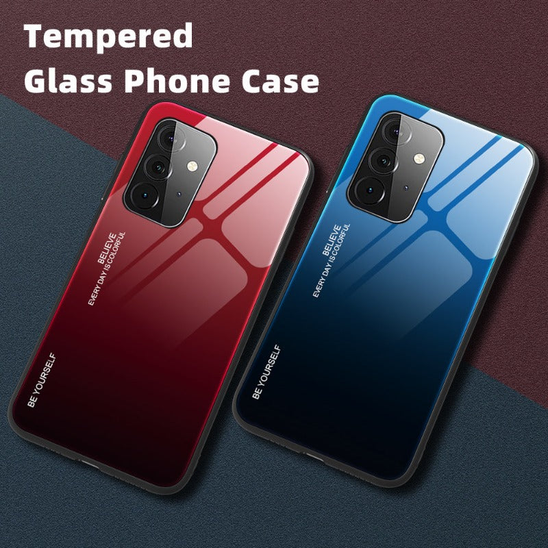 Gradient Tempered Glass Case For Samsung Galaxy A32 A71 A51 A53 A33 A82 A42 5G A52 A72 4G Cover