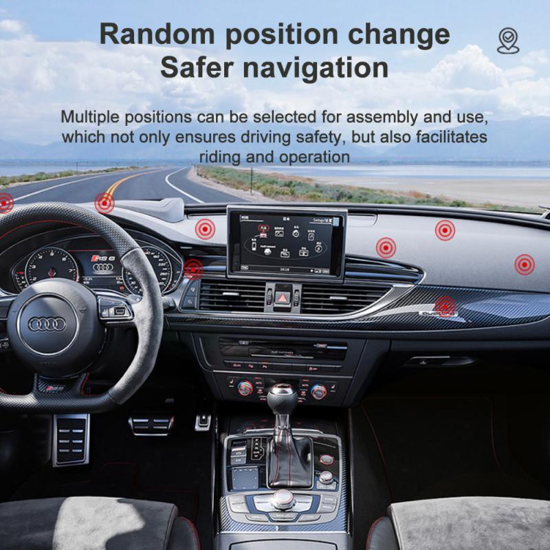 D6 Magnetic Car Phone Holder Stand 360 Degree Rotating Below 6 Inches Car Mount Mobile Cell Phone Bracket Bottom Sticker