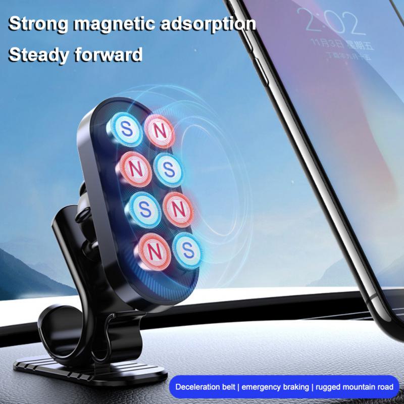 D6 Magnetic Car Phone Holder Stand 360 Degree Rotating Below 6 Inches Car Mount Mobile Cell Phone Bracket Bottom Sticker