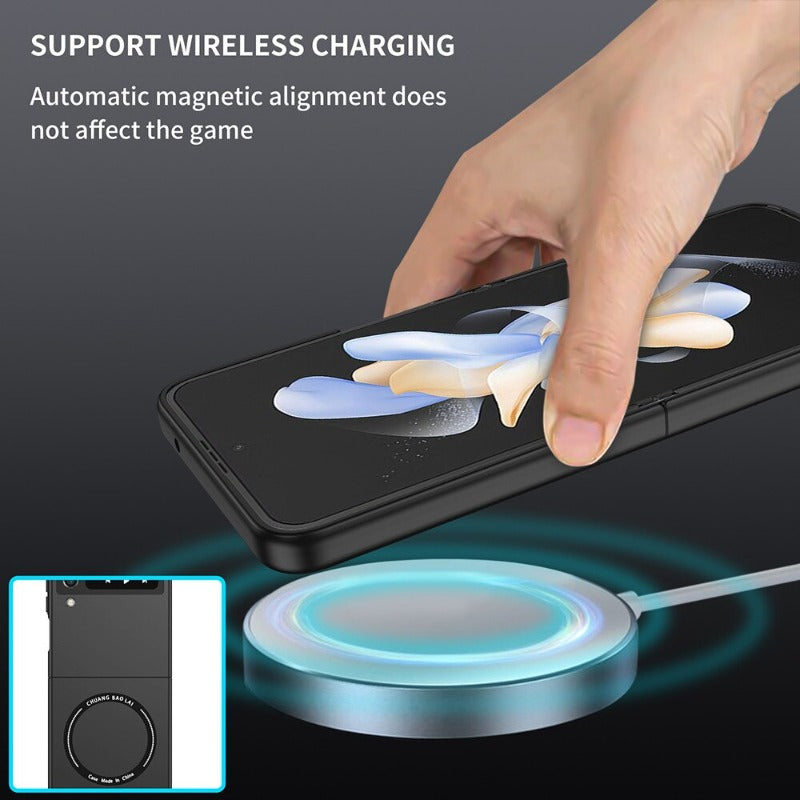  Wireless Charging Mobile Phone Shell With Folding Screen, Suitable For Samsung Galaxy Z Flip 4 3 Skin Feel Camera Protection Cover For Samsung Galaxy Z Fold 4 3  Brand Name: Relaxtoo
