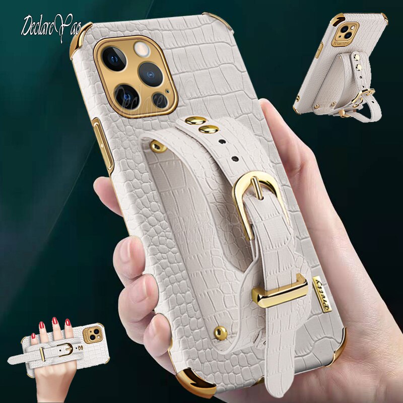 For iPhone14 Case Zroteve Crocodile Pattern PU Leather Cover For Apple iPhone 14 13 11 12 Pro Max mini 14Plus Slim 3D Plating Cases