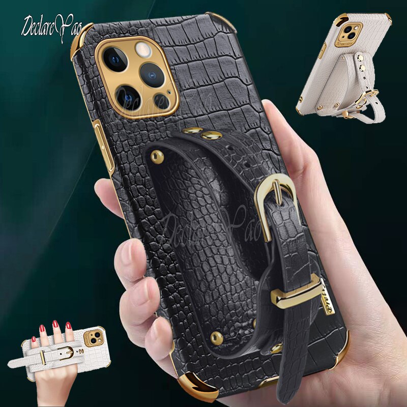 For iPhone14 Case Zroteve Crocodile Pattern PU Leather Cover For Apple iPhone 14 13 11 12 Pro Max mini 14Plus Slim 3D Plating Cases