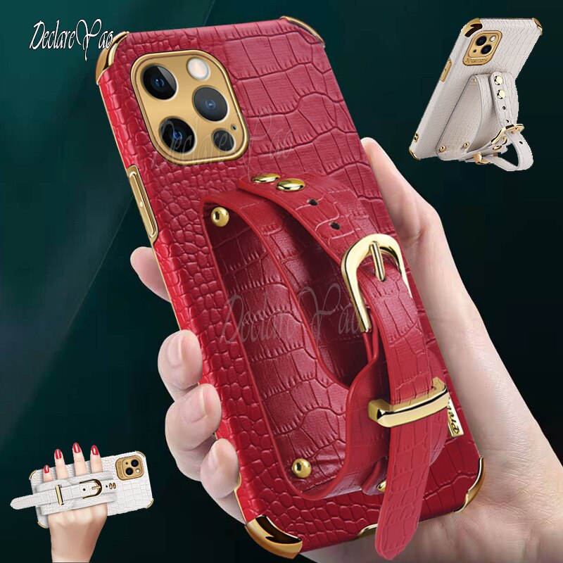 For iPhone14 Case Zroteve Crocodile Pattern PU Leather Cover For Apple iPhone 14 13 11 12 Pro Max mini 14Plus Slim 3D Plating Cases