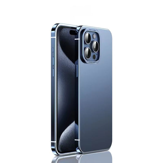 Stainless Steel Frame Frosting Metal Matte Phone Case For iPhone